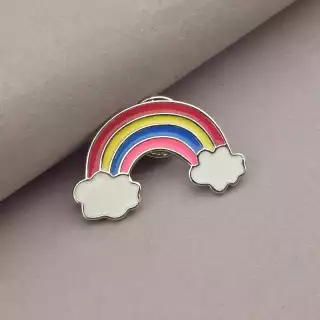 Брошка веселка Xuping емаль (родій)