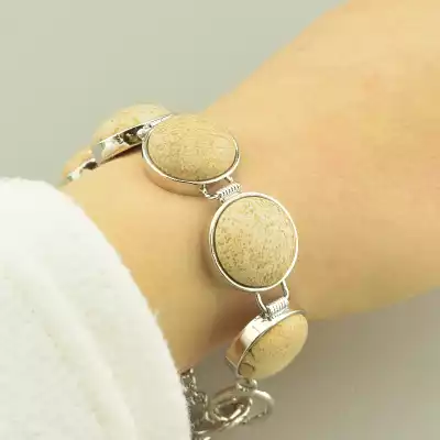 🏷️️ Браслет петля Яшма 19 см. F-100863