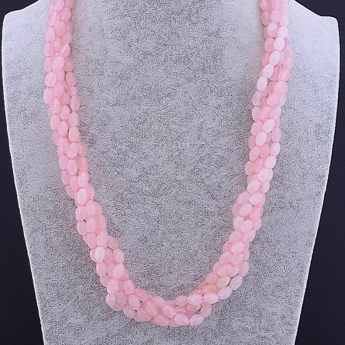 🏷️️ Намисто Рожевий кварц 68 см ss_77059