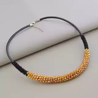 Підвіска Чеський кришталь, Бісер 47 см.