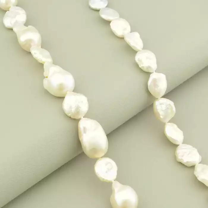 🏷️️ Намисто з перлин (cрібло 925 проба) 58 см. ss_102076