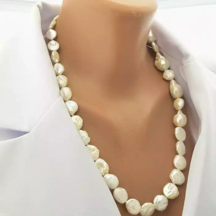 🏷️️ Намисто з перлин (cрібло 925 проба) 58 см. ss_102076