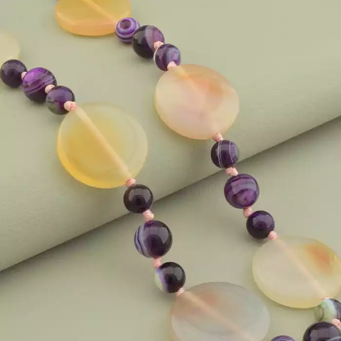 🏷️️ Намисто Агат, Сердолік 43 см. ss_102276