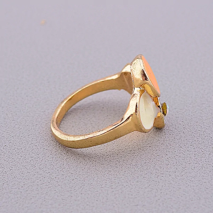 🏷️️ Каблучка емаль Сrystal (позолота 18к) ss_42884