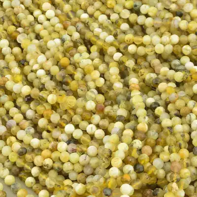 🏷️️ Намистини Жадеїт 39 см. 4,5мм. на нитці (натуральне каміння, без застібки) F-103102