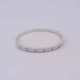 Браслет шарнірний Xuping Фіаніт 17 см (родій)