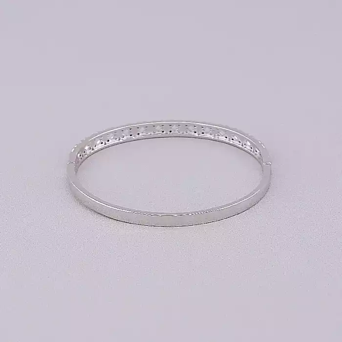 🏷️️ Браслет шарнірний Xuping Фіаніт 17 см (родій) ss_67697