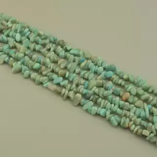 Намистини Амазоніт 80 см. на нитці (натуральне каміння, без застібки)