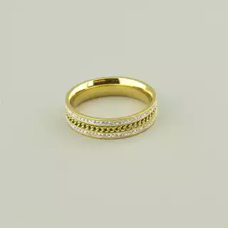 Каблучка Xuping Фіаніт (позолота 18к лимонна) Медична сталь