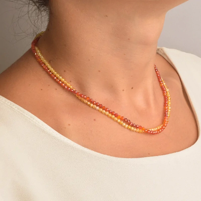 🏷️️ Підвіска Циркон срібло (925 проба) 40 см. ss_89962