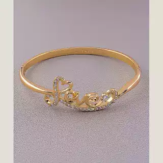 Браслет з карабіном Xuping Фіаніт 17 см (позолота 18к)