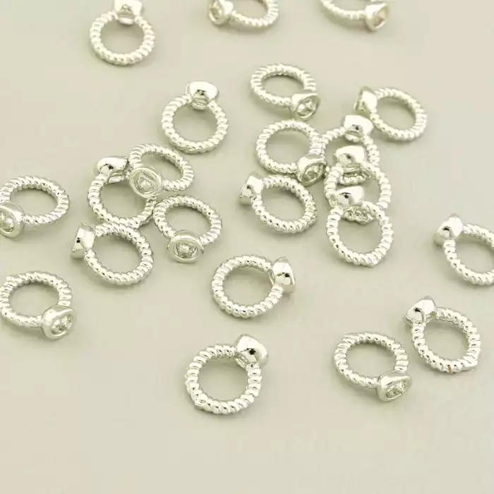 🏷️️ Кілечко 7х7мм. (родій) F-105592