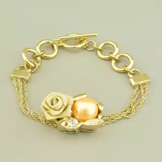 Браслет петля Abella Фіаніт, Майорка 18 см. (позолота 18к)