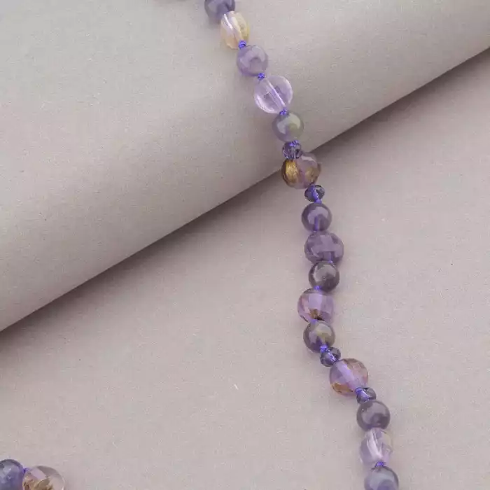 🏷️️ Намисто Аметист срібло (925 проба) 52 см. ss_91110