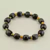 🏷️️ Браслет на резинці Турмалін, Тигрове око 18 см F-105992