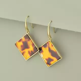 Сережки ромби петельки SUNSTONES