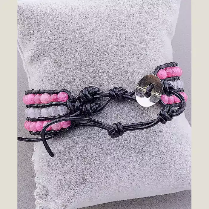 🏷️️ Браслет Chan Luu Яшма 25 см шкіра ss_11573