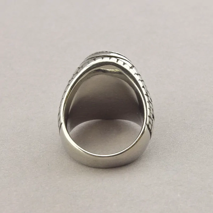 🏷️️ Перстень Stainless Steel Рожевий кварц медична сталь 316L25, 5 р ss_60896