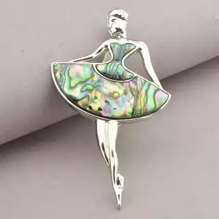 Брошка-кулон дівчина Галіотіс 80х45 мм