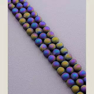 Намистини Агат (імітація) 40 см 12 мм (без застібки) на нитці