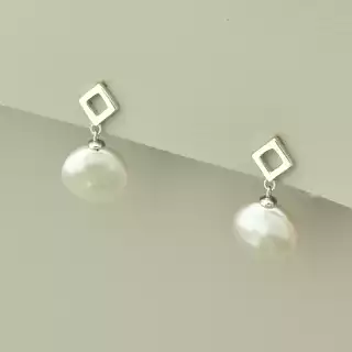 Сережки класичні пусети Перли (срібло 925 проба)