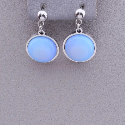 Сережки Stainless Steel Місячний камінь