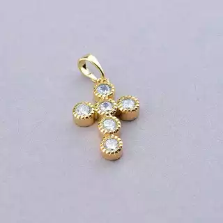 Хрестик Xuping Фіаніт (позолота 18к, медичний сплав)