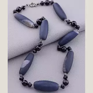 Намисто Агат, Чеський кришталь 57 см