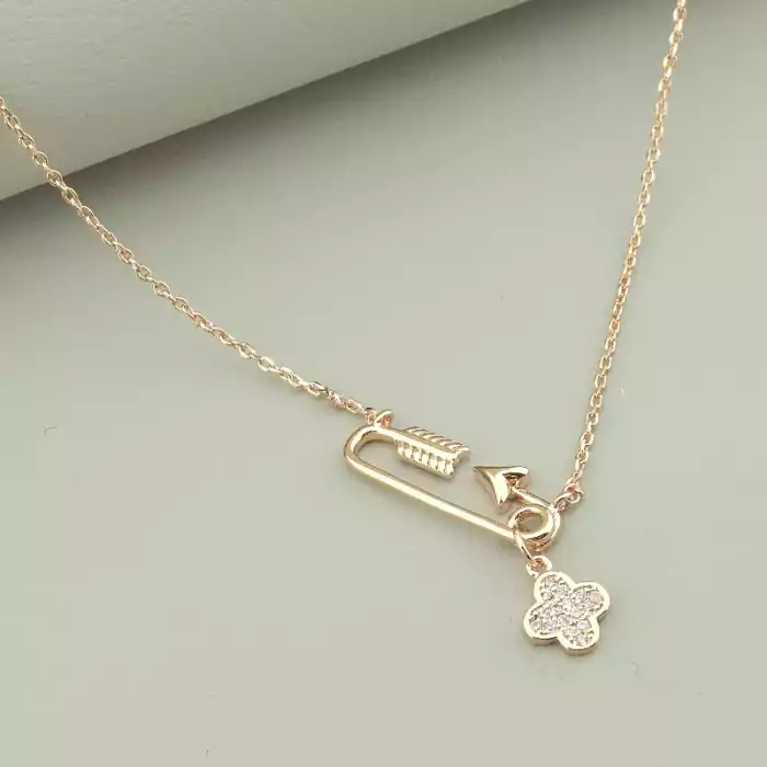 🏷️️ Підвіска шпилька Saiya Фіаніт 42 см (позолота 18к рожева) ss_92744