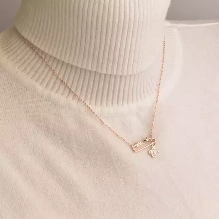 🏷️️ Підвіска шпилька Saiya Фіаніт 42 см (позолота 18к рожева) ss_92744