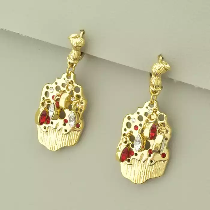 🏷️️ Підвіска + Сережки Фіаніт 39 см. ss_101174