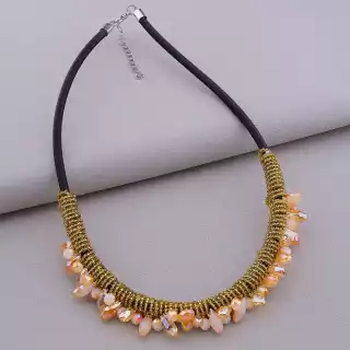 Підвіска Чеський кришталь, Бісер 47 см