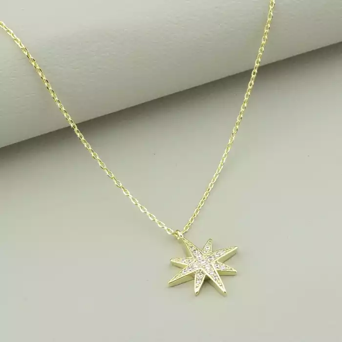 🏷️️ Підвіска зірка Saiya Фіаніт 41 см (позолота 18к лимонна) ss_94383