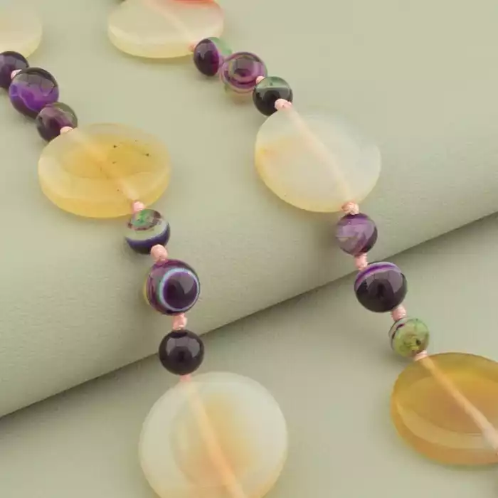 🏷️️ Намисто Агат, Сердолік 48 см. ss_102277