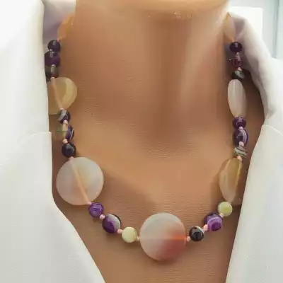 🏷️️ Намисто Агат, Сердолік 48 см. F-102277