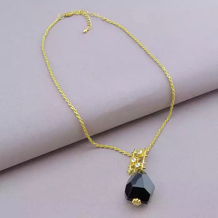 🏷️️ Підвіска + Сережки Агат, Сrystal 42 см. ss_87654