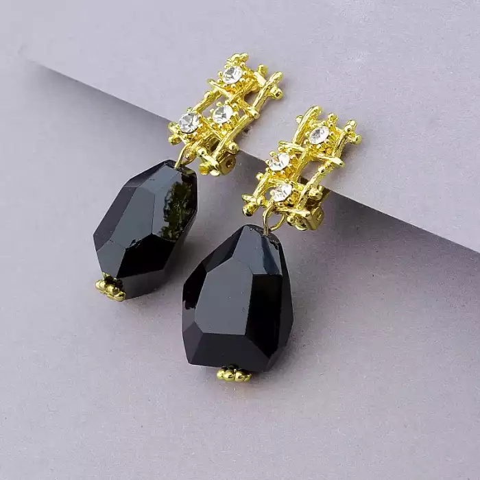 🏷️️ Підвіска + Сережки Агат, Сrystal 42 см. ss_87654