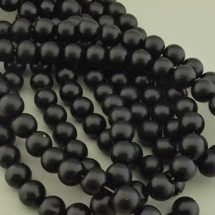 🏷️️ Намистини Шунгіт (імітація) 39 см. 12,5 мм. (без застібки) на нитці ss_102900