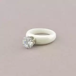 Каблучка Кераміка Фіаніт (родій)