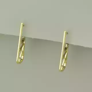 Сережки класичні англійський замок Xuping (позолота 18к лимонна)