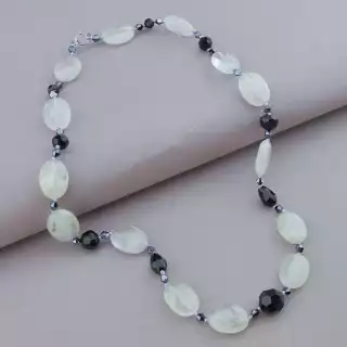 Намисто Аметрін, Чеський кришталь 49 см.