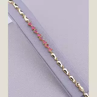 Браслет складний Xuping Фіаніт 18 см (позолота 18к)