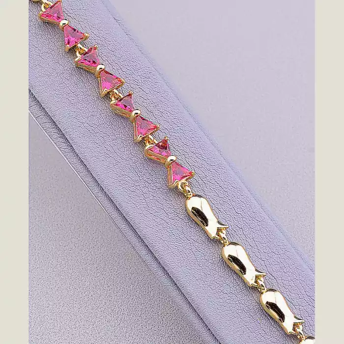 🏷️️ Браслет складний Xuping Фіаніт 18 см (позолота 18к) ss_58288