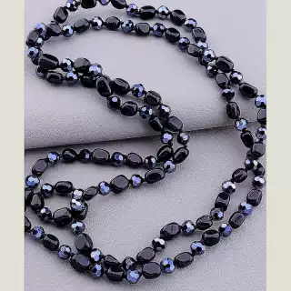 Намисто Агат, Чеський кришталь 120 см