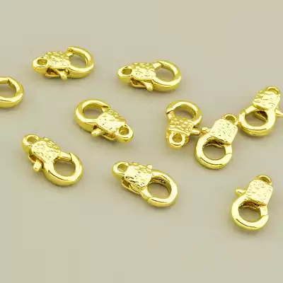 Застібка карабін 12х6мм. (позолота 18к лимонна)