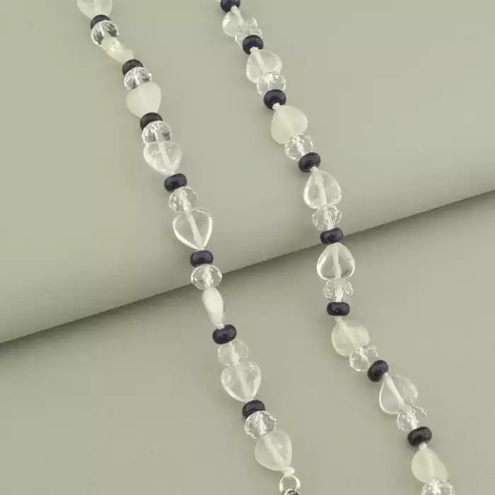 🏷️️ Намисто Гірський кришталь, Каїрська ніч, Чеський кришталь 49 см. ss_98493