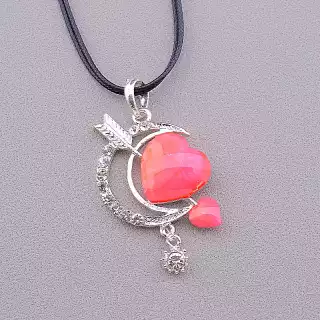 Підвіска серце Стрази 46 см