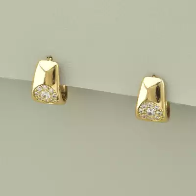 🏷️️ Сережки кільця Xuping Фіаніт (позолота 18к) F-99815