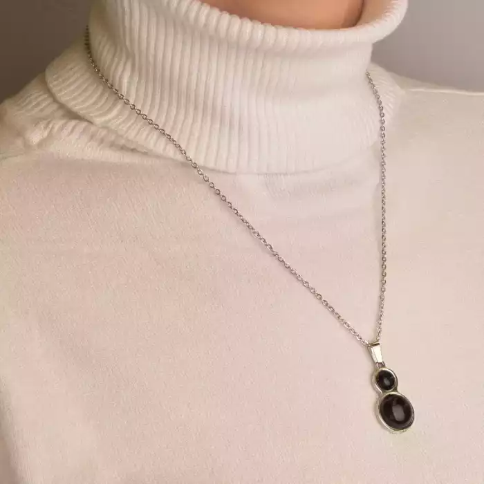 🏷️️ Підвіска Stainless Steel Агат 45 см ss_61823