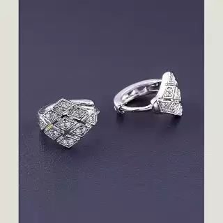 Сережки конго Xuping Фіаніт (родій)